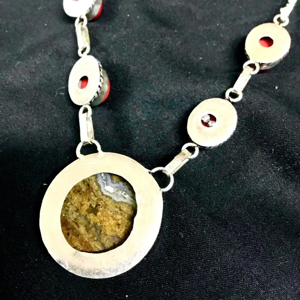 Boho Southwestern Crystals Artisan-crafted  Yellow Moss Agate and Coral